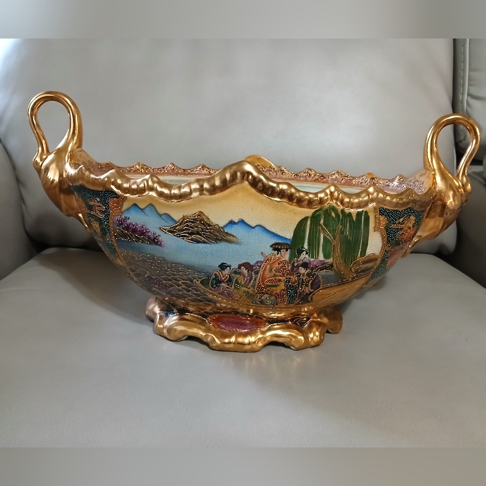 Vintage Ornate Satsuma Asian Tureen